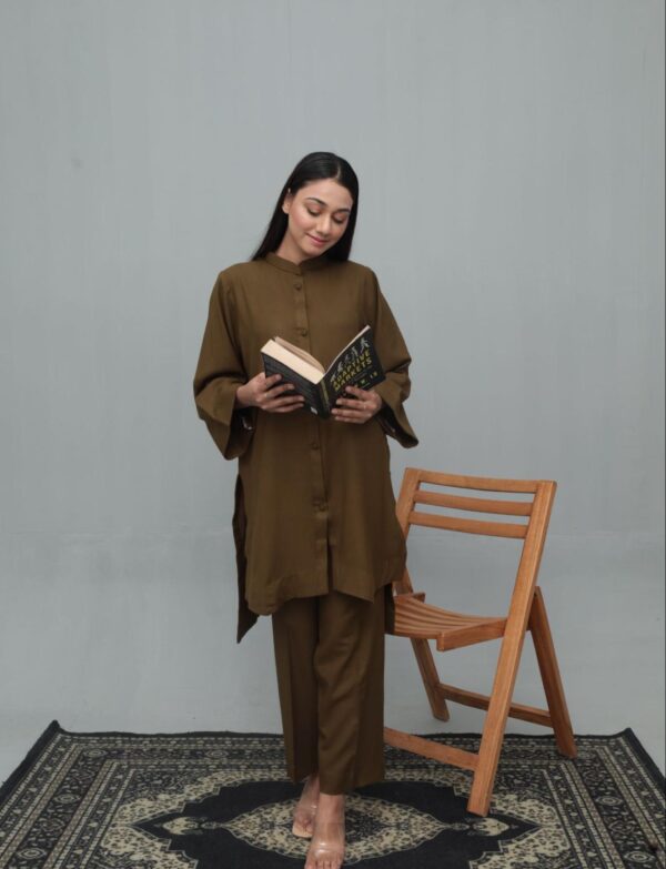 Olive Marina Solid Suit – 2 Piece